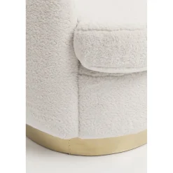 KARE Design Fauteuils Cocktail|Fauteuil Silhouette Fur Blanc