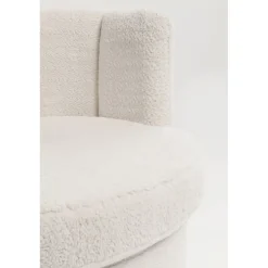 KARE Design Fauteuils Cocktail|Fauteuil Silhouette Fur Blanc