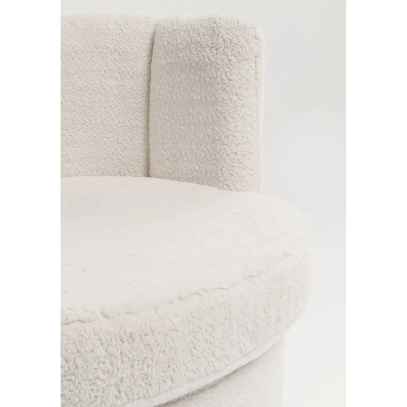 KARE Design Fauteuils Cocktail|Fauteuil Silhouette Fur Blanc