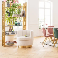 KARE Design Fauteuils Cocktail|Fauteuil Silhouette Fur Blanc