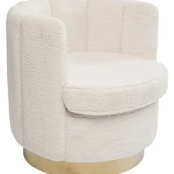 KARE Design Fauteuils Cocktail|Fauteuil Silhouette Fur Blanc