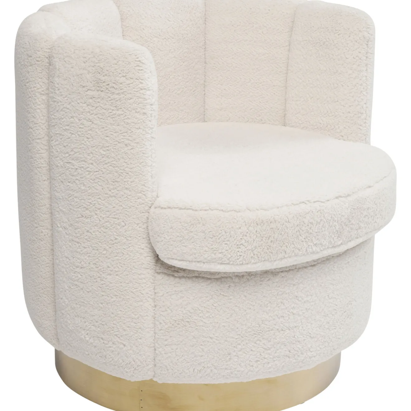 KARE Design Fauteuils Cocktail|Fauteuil Silhouette Fur Blanc