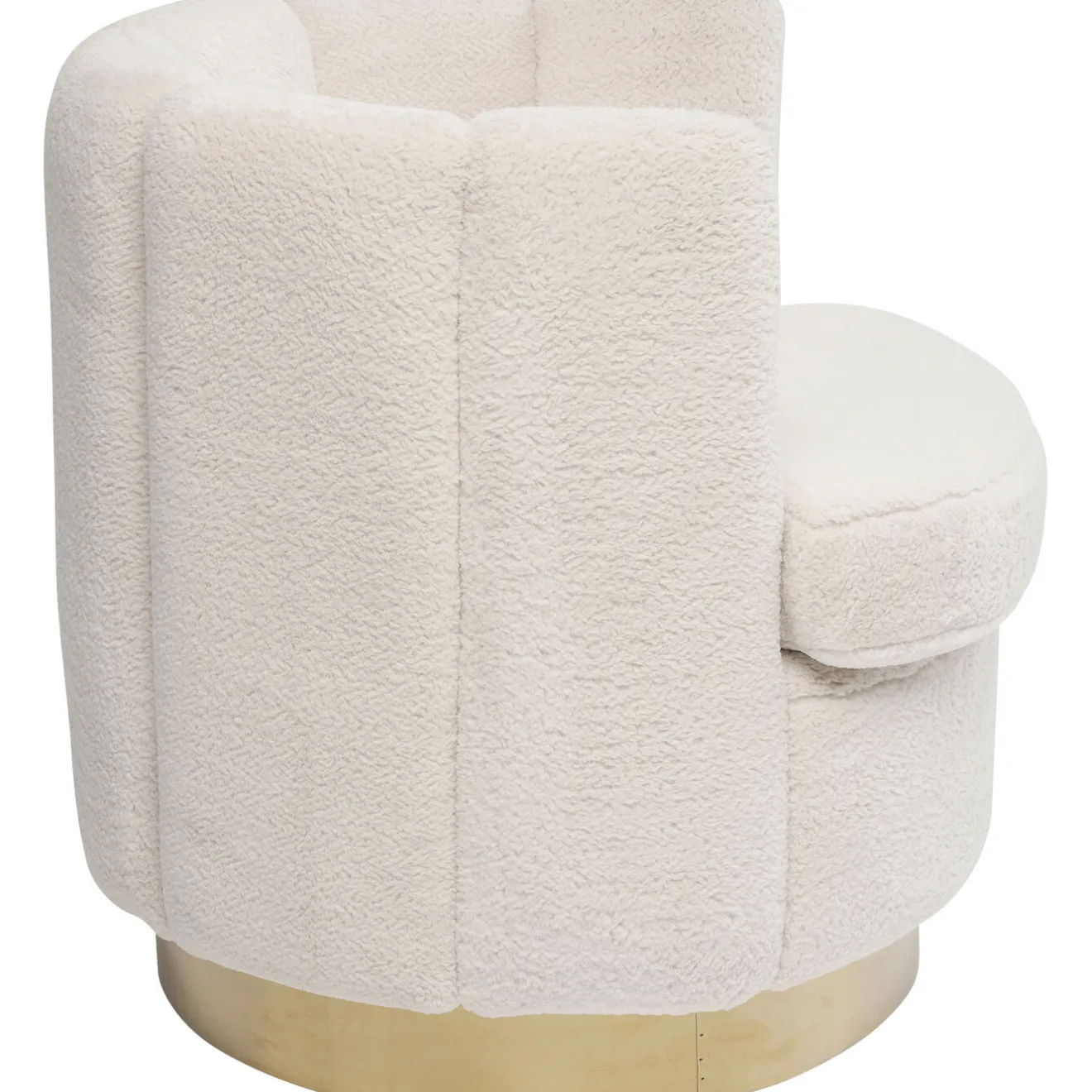 KARE Design Fauteuils Cocktail|Fauteuil Silhouette Fur Blanc