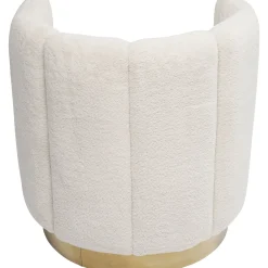 KARE Design Fauteuils Cocktail|Fauteuil Silhouette Fur Blanc