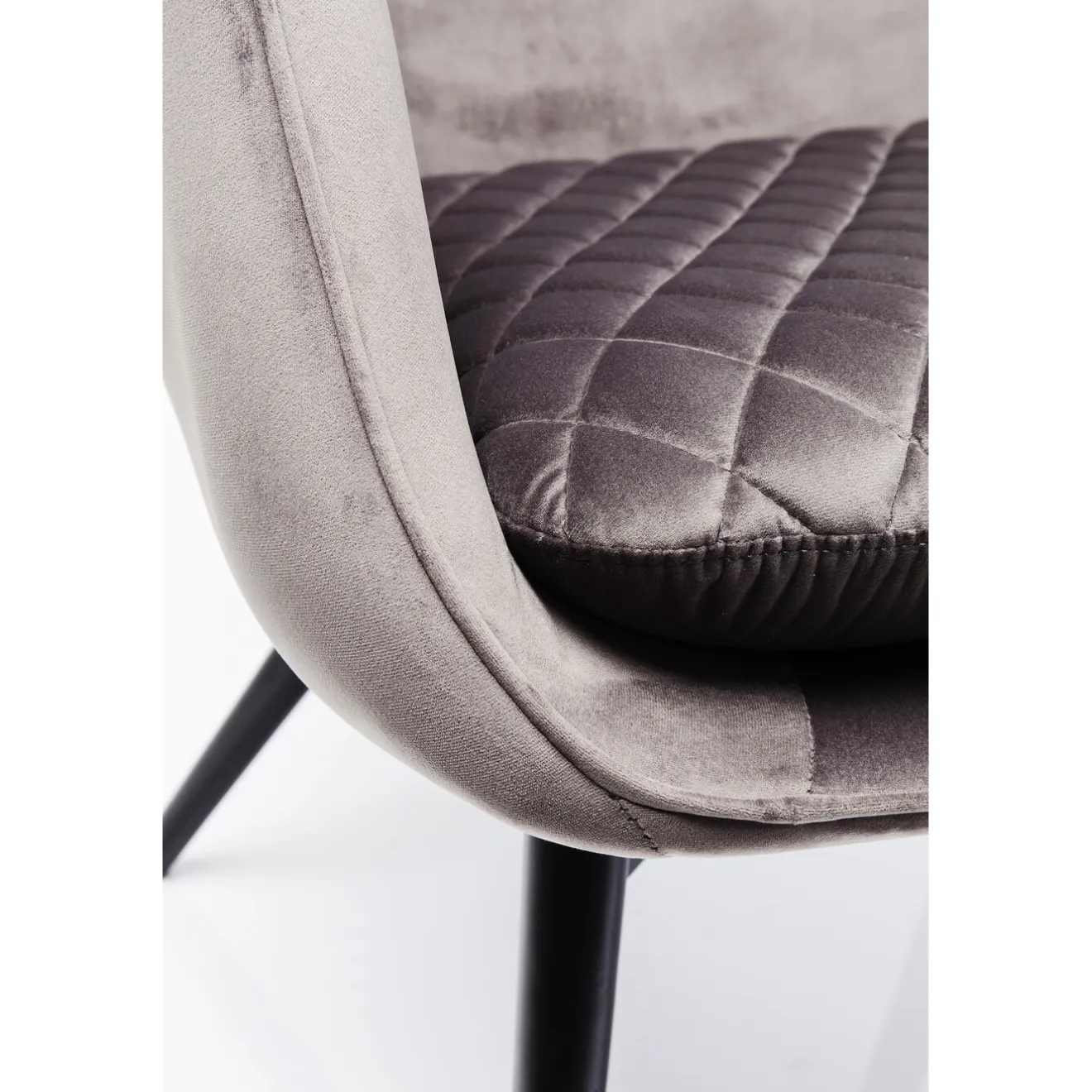 KARE Design Fauteuils À Oreilles|Fauteuil Tudor Velvet Gris-Argente