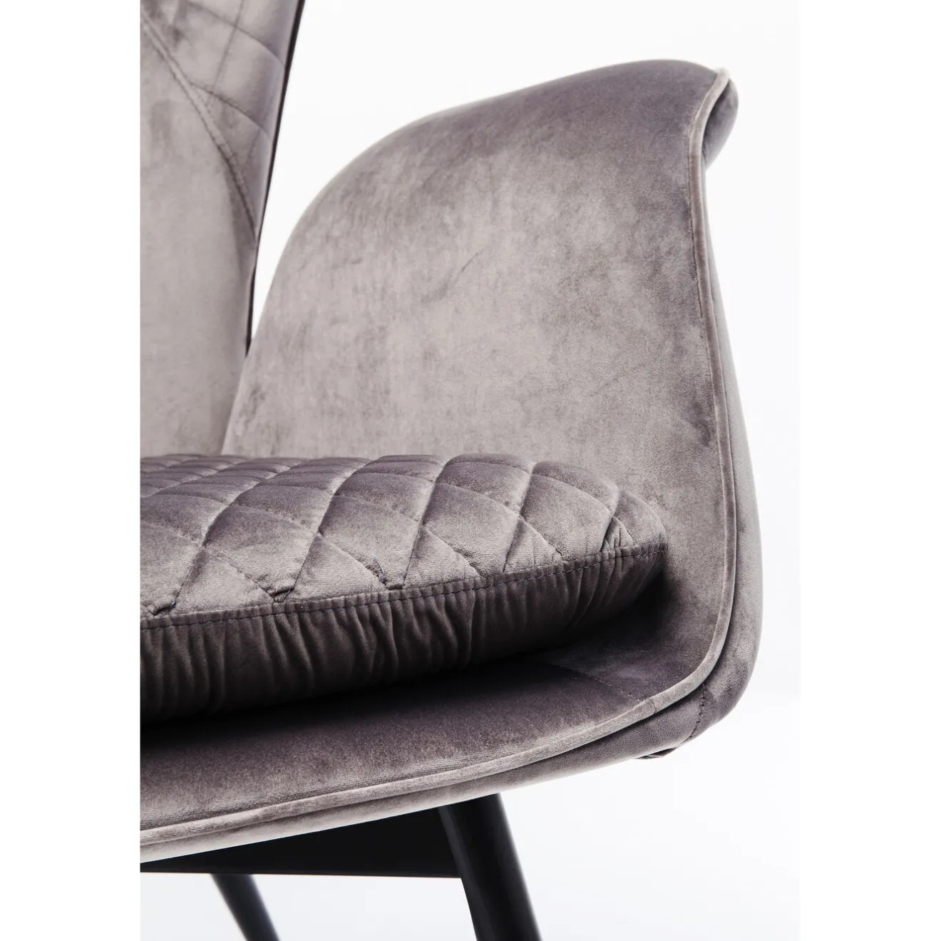 KARE Design Fauteuils À Oreilles|Fauteuil Tudor Velvet Gris-Argente