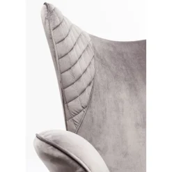 KARE Design Fauteuils À Oreilles|Fauteuil Tudor Velvet Gris-Argente