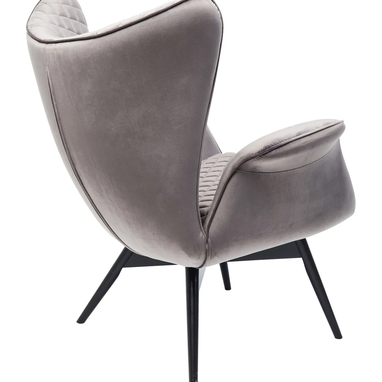 KARE Design Fauteuils À Oreilles|Fauteuil Tudor Velvet Gris-Argente