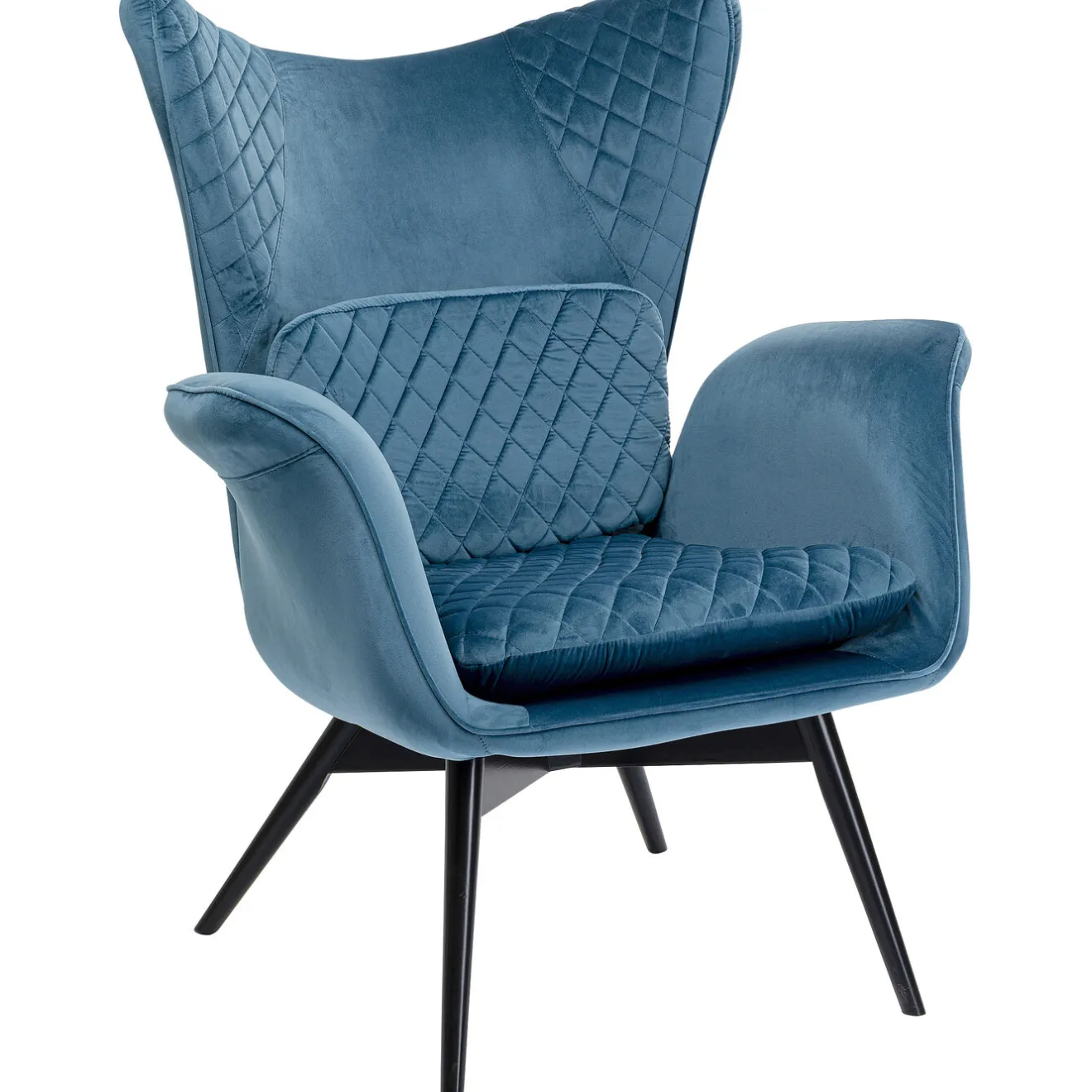 KARE Design Fauteuils À Oreilles|Fauteuil Tudor Velvet Petrol