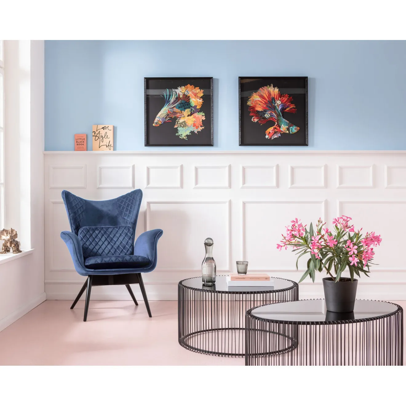 KARE Design Fauteuils À Oreilles|Fauteuil Tudor Velvet Petrol