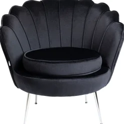 KARE Design Fauteuils Cocktail|Fauteuil Water Lily Chrome Noir
