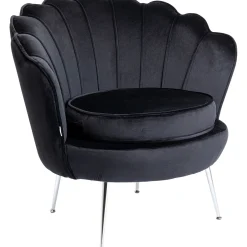 KARE Design Fauteuils Cocktail|Fauteuil Water Lily Chrome Noir