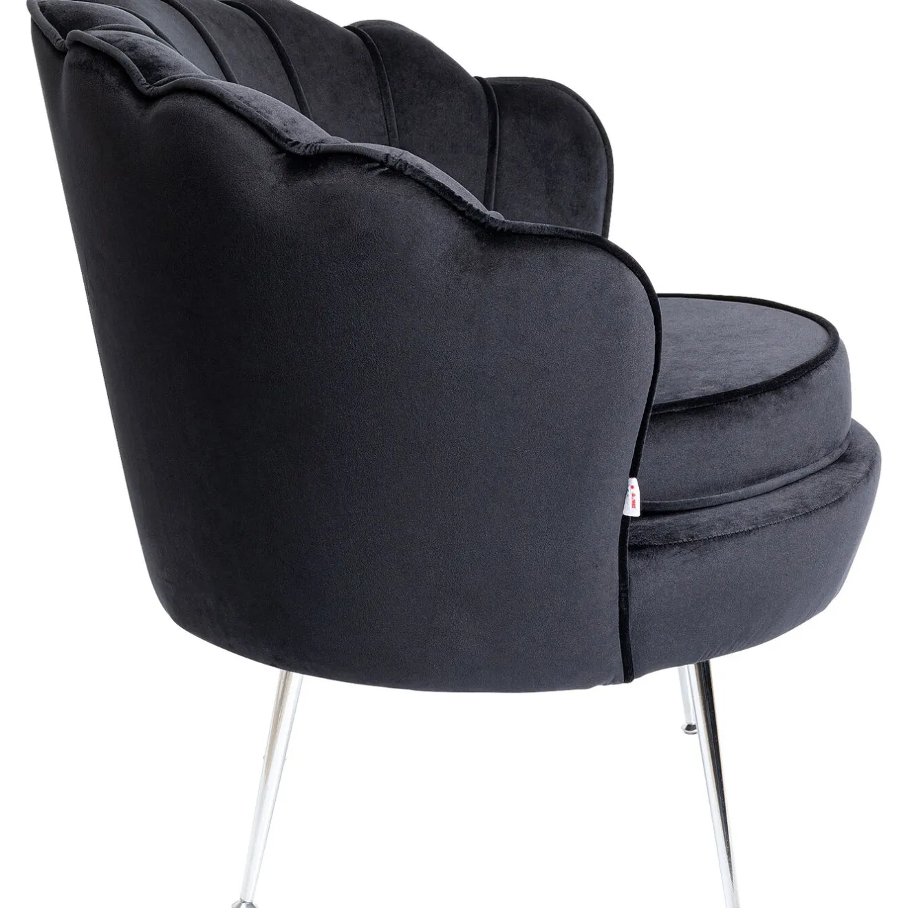 KARE Design Fauteuils Cocktail|Fauteuil Water Lily Chrome Noir