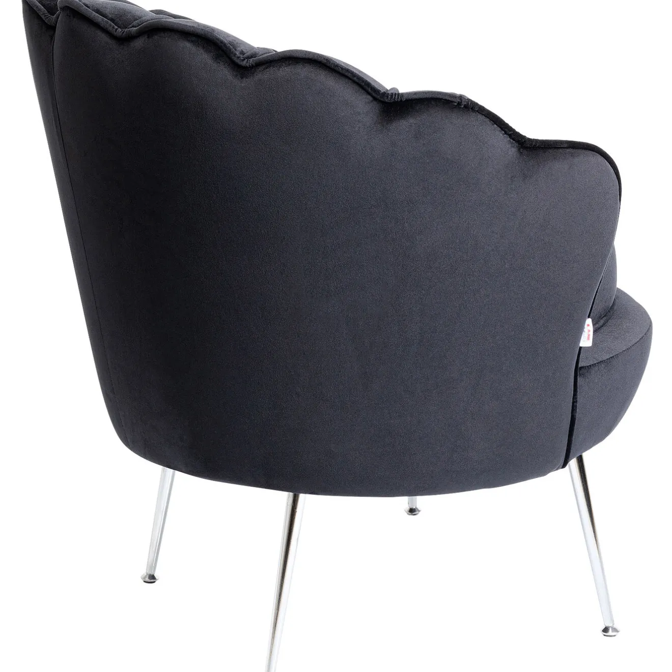 KARE Design Fauteuils Cocktail|Fauteuil Water Lily Chrome Noir