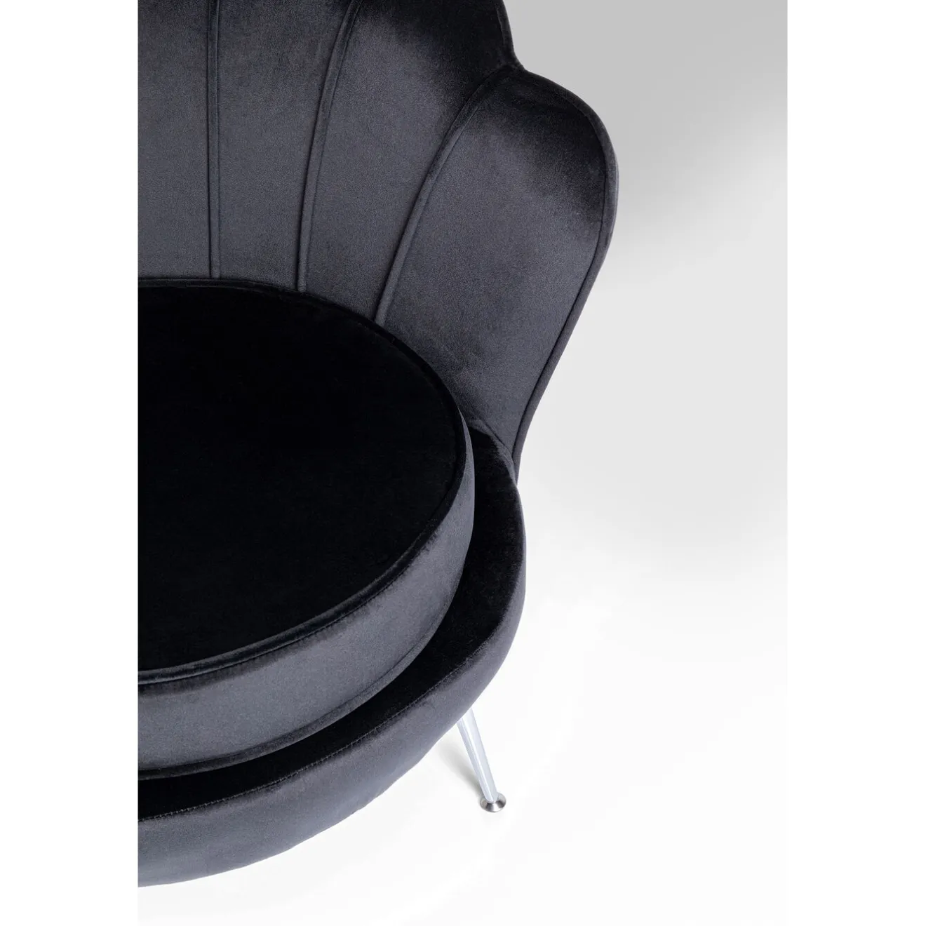 KARE Design Fauteuils Cocktail|Fauteuil Water Lily Chrome Noir