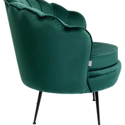 KARE Design Fauteuils Cocktail|Fauteuil Water Lily Noir Vert Fonce