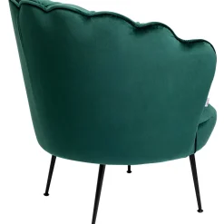 KARE Design Fauteuils Cocktail|Fauteuil Water Lily Noir Vert Fonce