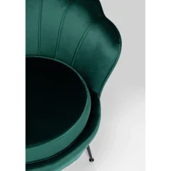 KARE Design Fauteuils Cocktail|Fauteuil Water Lily Noir Vert Fonce