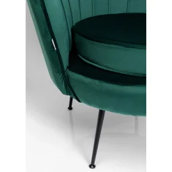 KARE Design Fauteuils Cocktail|Fauteuil Water Lily Noir Vert Fonce