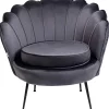 KARE Design Fauteuils Cocktail|Fauteuil Water Lily Noir Gris