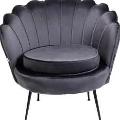 KARE Design Fauteuils Cocktail|Fauteuil Water Lily Noir Gris