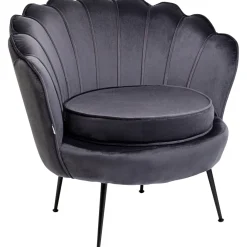 KARE Design Fauteuils Cocktail|Fauteuil Water Lily Noir Gris
