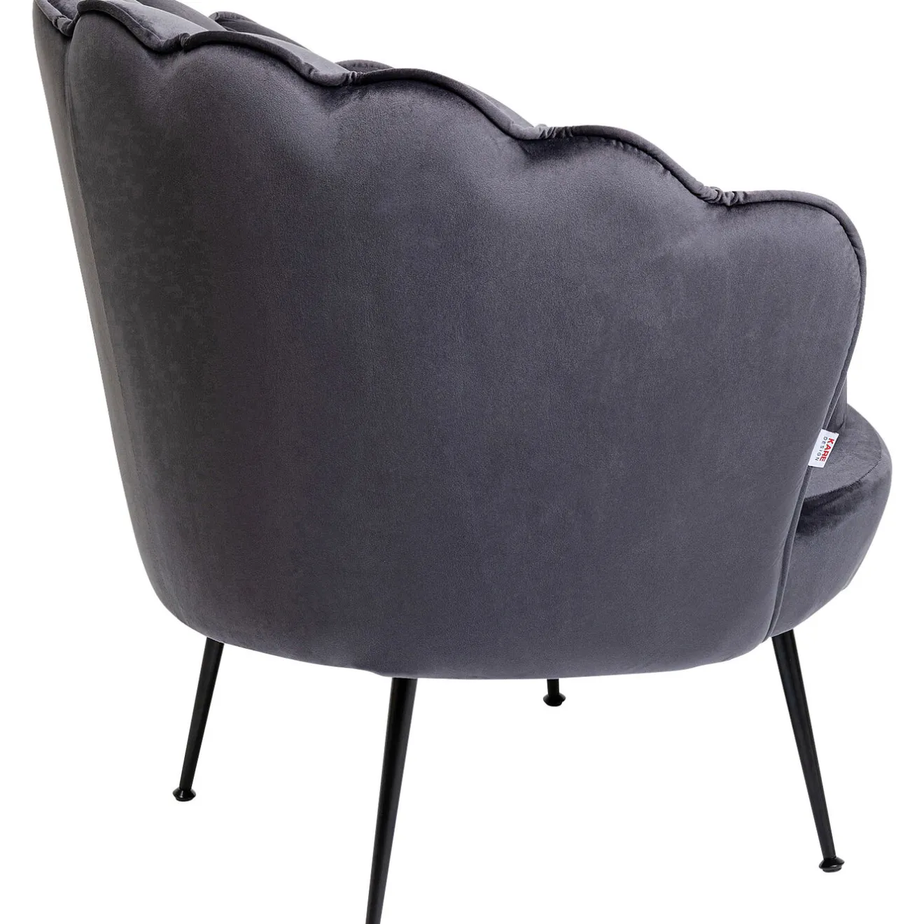 KARE Design Fauteuils Cocktail|Fauteuil Water Lily Noir Gris