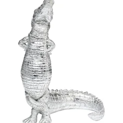 KARE Design Figurines Décoratives|Figurine Déco Alligator Argente 39Cm