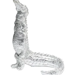 KARE Design Figurines Décoratives|Figurine Déco Alligator Argente 39Cm