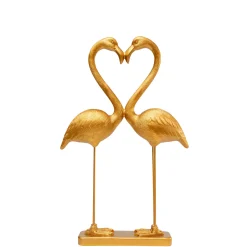 KARE Design Figurines Décoratives|Figurine Déco Flamingo Love Dore 63Cm