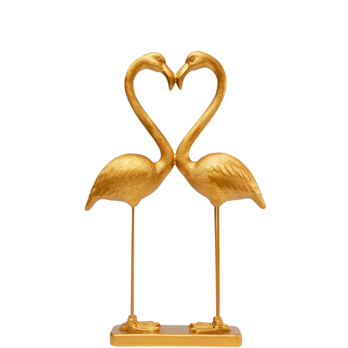 KARE Design Figurines Décoratives|Figurine Déco Flamingo Love Dore 63Cm