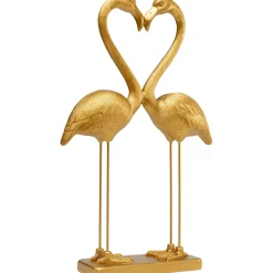 KARE Design Figurines Décoratives|Figurine Déco Flamingo Love Dore 63Cm