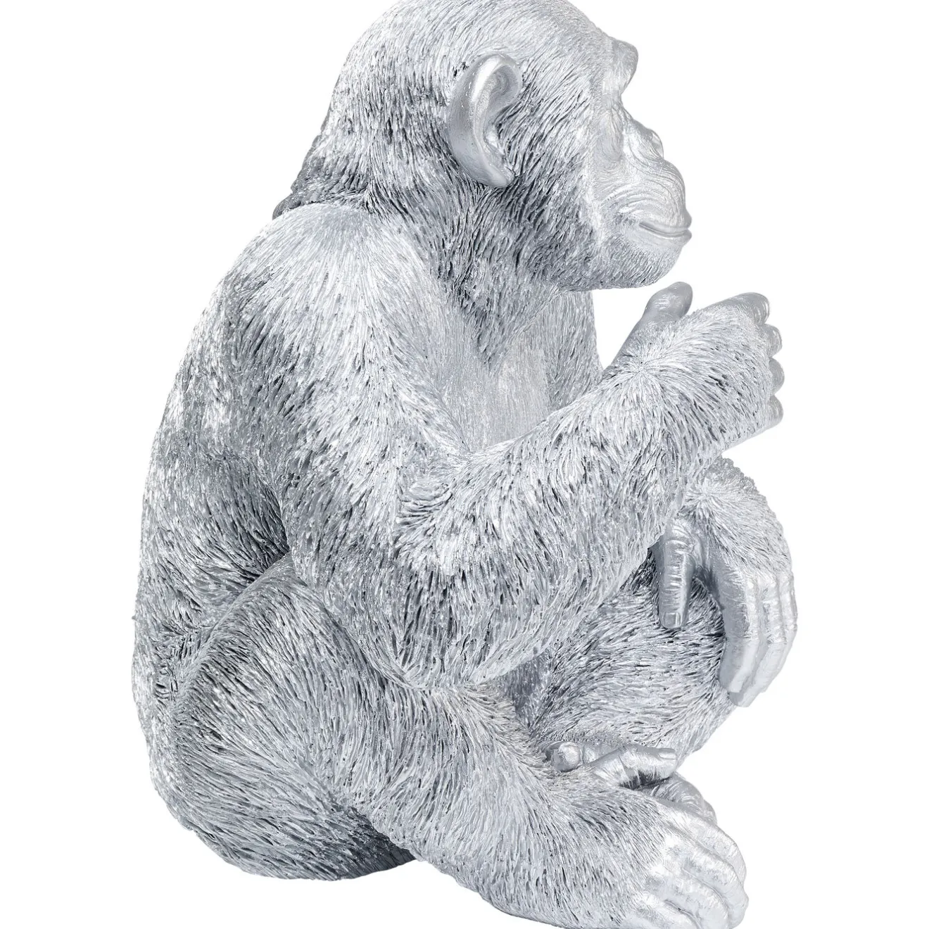 KARE Design Figurines Décoratives|Figurine Décorative Baby Ape Argente 53Cm