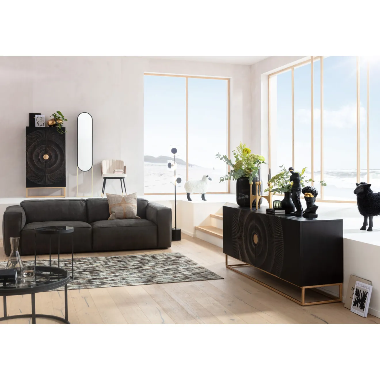 KARE Design Figurines Décoratives|Figurine Décorative Bathilde Noir 48Cm