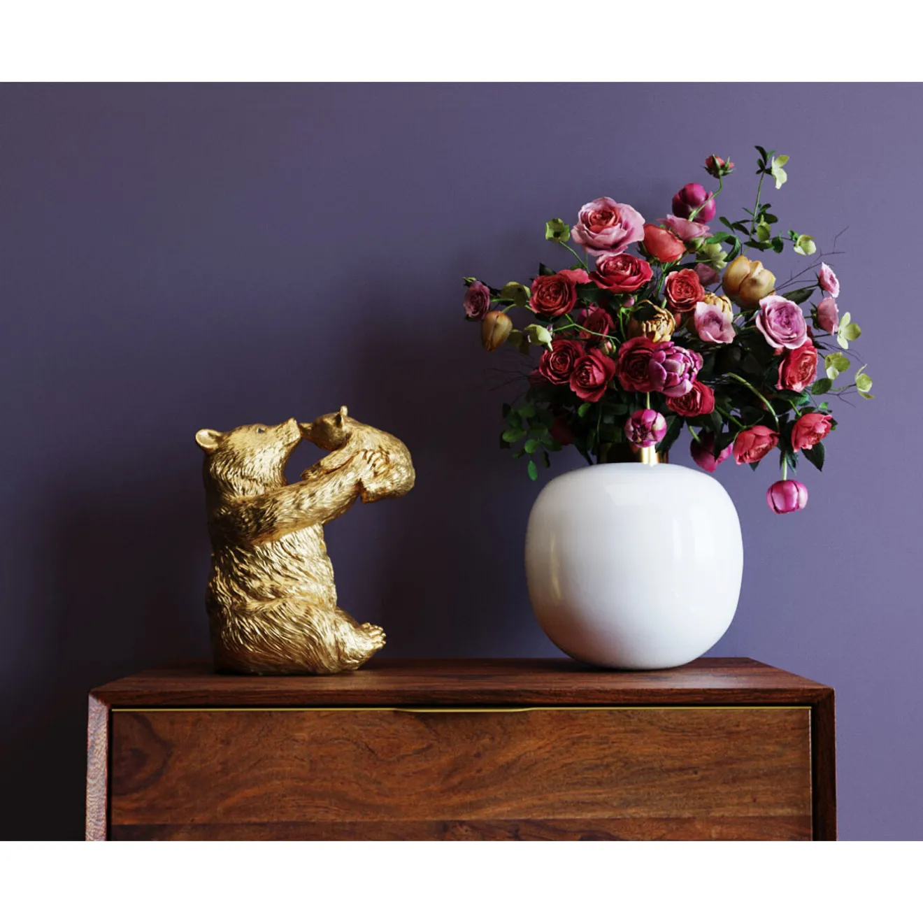 KARE Design Figurines Décoratives|Figurine Décorative Bear Lucky Mom Dore 27