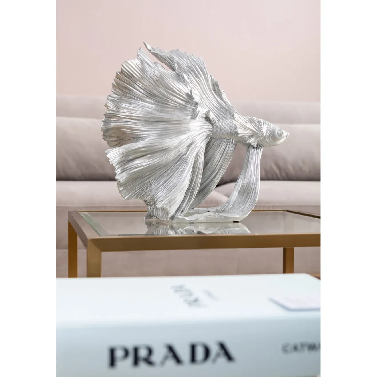KARE Design Figurines Décoratives|Figurine Décorative Betta Fish Argente Petit