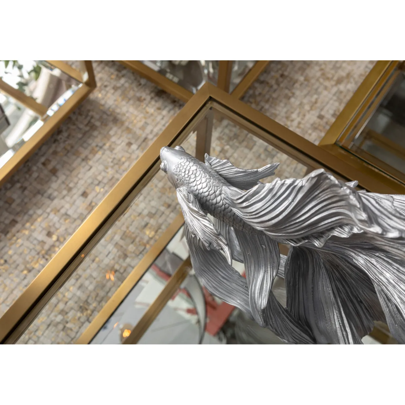 KARE Design Figurines Décoratives|Figurine Décorative Betta Fish Argente Petit