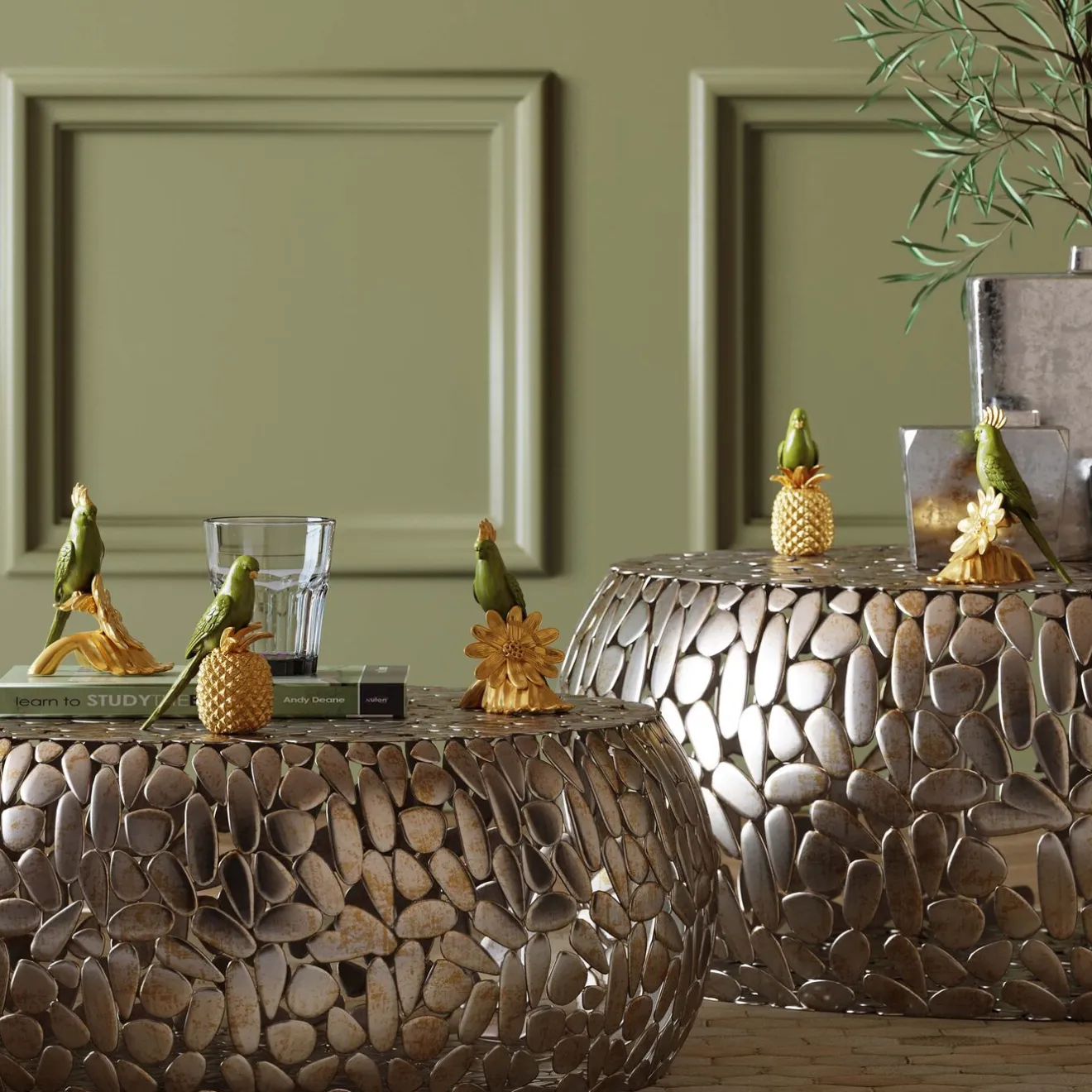 KARE Design Figurines Décoratives|Figurine Décorative Flower Parrot 13Cm