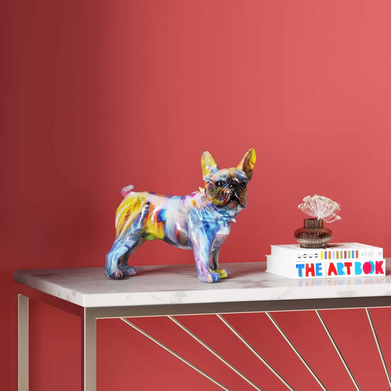 KARE Design Figurines Décoratives|Figurine Décorative Frenchie Colorful 24Cm