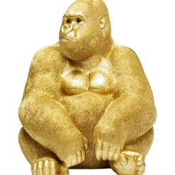 KARE Design Figurines Décoratives|Figurine Décorative Monkey Gorilla Side Dore 76Cm