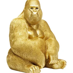 KARE Design Figurines Décoratives|Figurine Décorative Monkey Gorilla Side Dore 76Cm