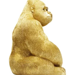 KARE Design Figurines Décoratives|Figurine Décorative Monkey Gorilla Side Dore 76Cm
