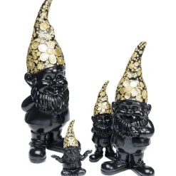 KARE Design Figurines Décoratives|Figurine Décorative Nain Meditation Noir-Dore 19Cm