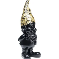 KARE Design Figurines Décoratives|Figurine Décorative Nain Standing Noir-Dore 60