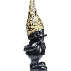 KARE Design Figurines Décoratives|Figurine Décorative Nain Standing Noir-Dore 60
