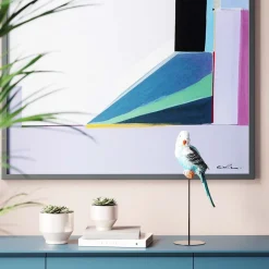 KARE Design Figurines Décoratives|Figurine Décorative Parrot Turquoise 36Cm