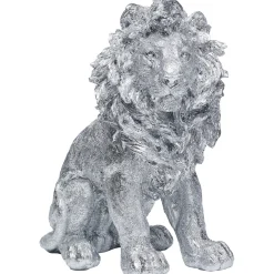 KARE Design Figurines Décoratives|Figurine Décorative Sitting Lion Argente 42Cm