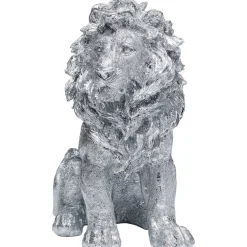 KARE Design Figurines Décoratives|Figurine Décorative Sitting Lion Argente 42Cm