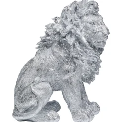 KARE Design Figurines Décoratives|Figurine Décorative Sitting Lion Argente 42Cm
