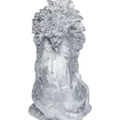 KARE Design Figurines Décoratives|Figurine Décorative Sitting Lion Argente 42Cm